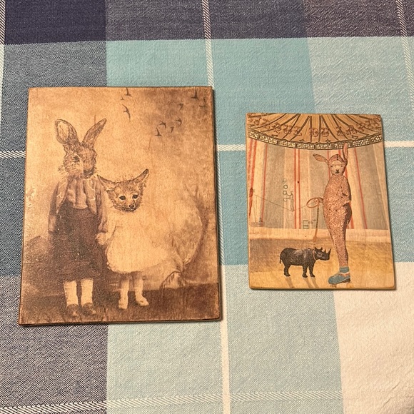2x Wood Prints - Picture 1 of 4